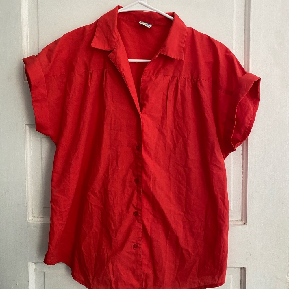 Vintage Tomato Red Lightweight Top